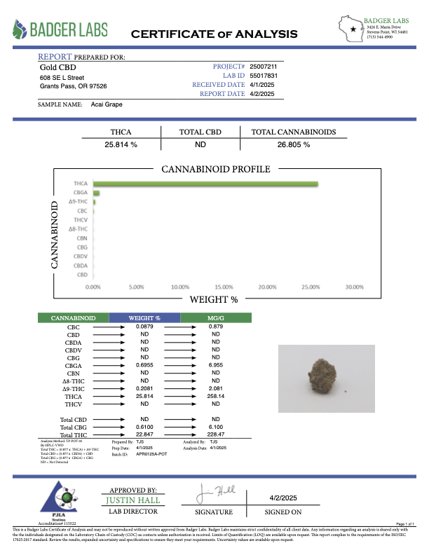 Acai Grape - THCA BULK FLOWER - CLASSIC RESERVE