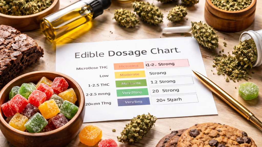 Edible Dosage Chart How Much THC to Take Gold Canna