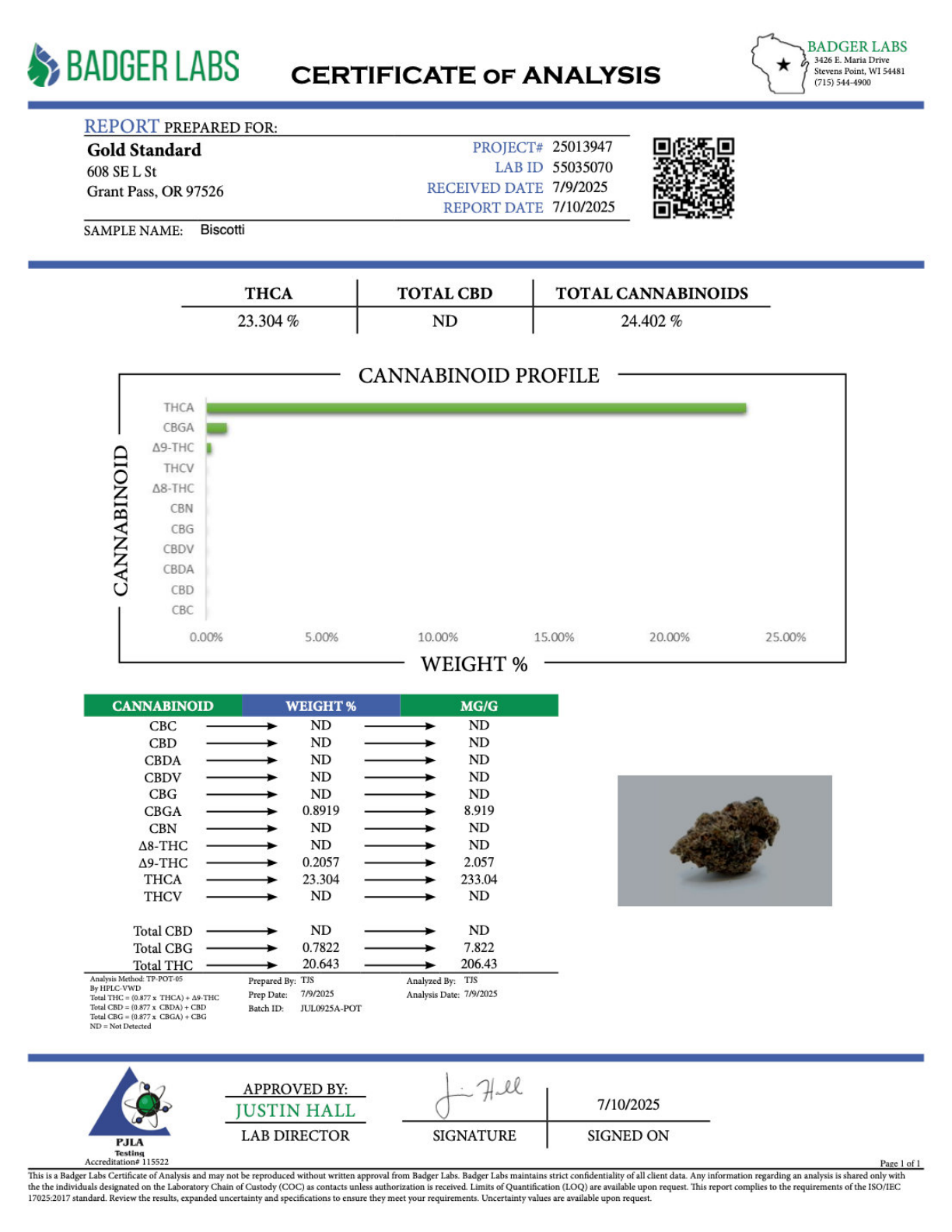 Biscotti - THCA BULK Flower - Greenhouse Smalls
