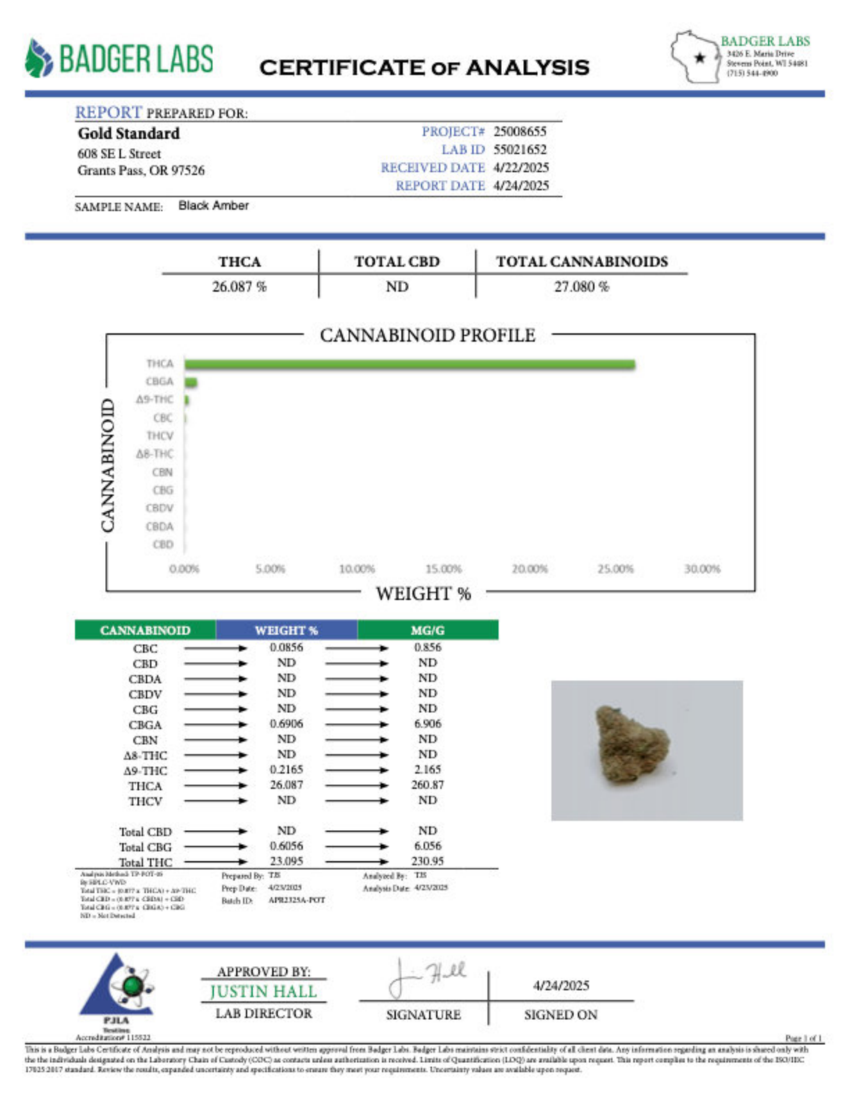 Black Amber - THCA Flower - Indoor Top Cut Exotic