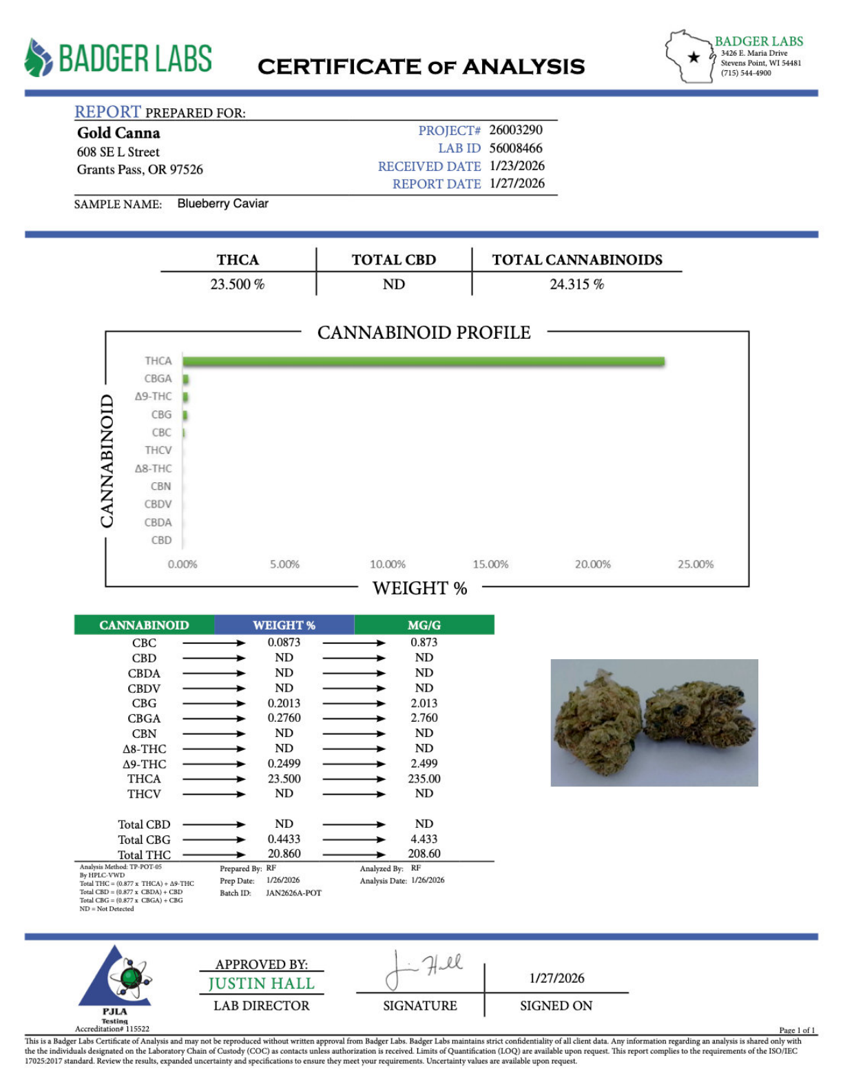 Blueberry Caviar - THCA BULK Flower - Sungrown