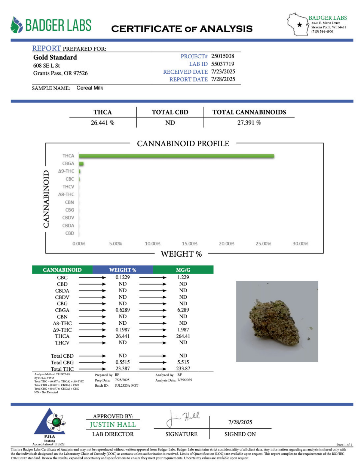 Cereal Milk - THCA BULK Flower - Sungrown Smalls