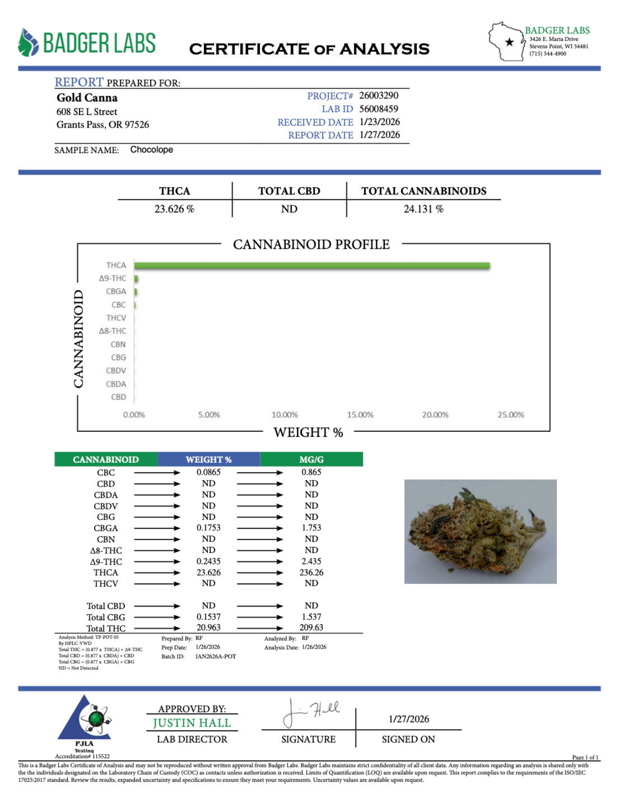 Chocolope - THCA Flower - Sungrown Top Cut