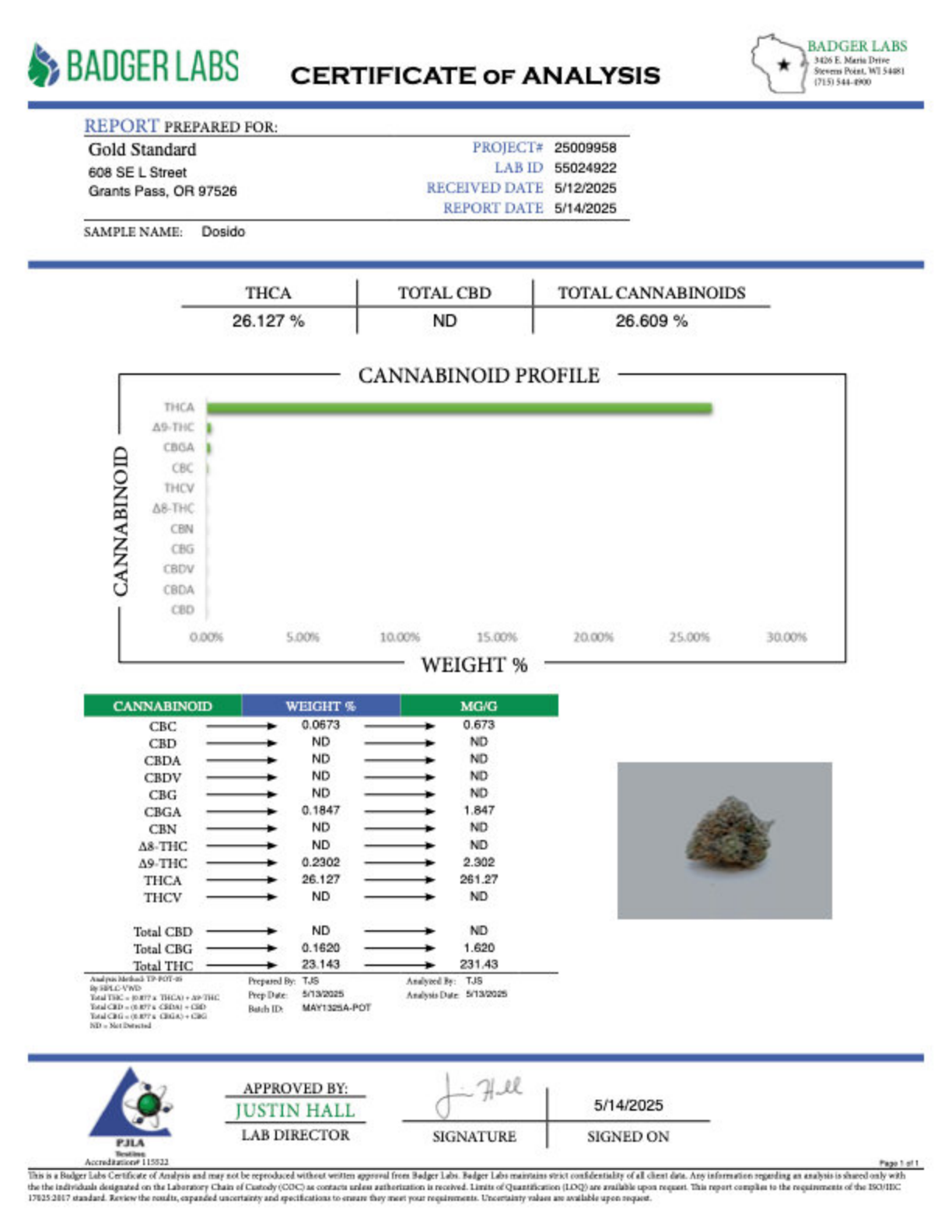 Dosido - THCA Flower - Sungrown Gold Nuggets