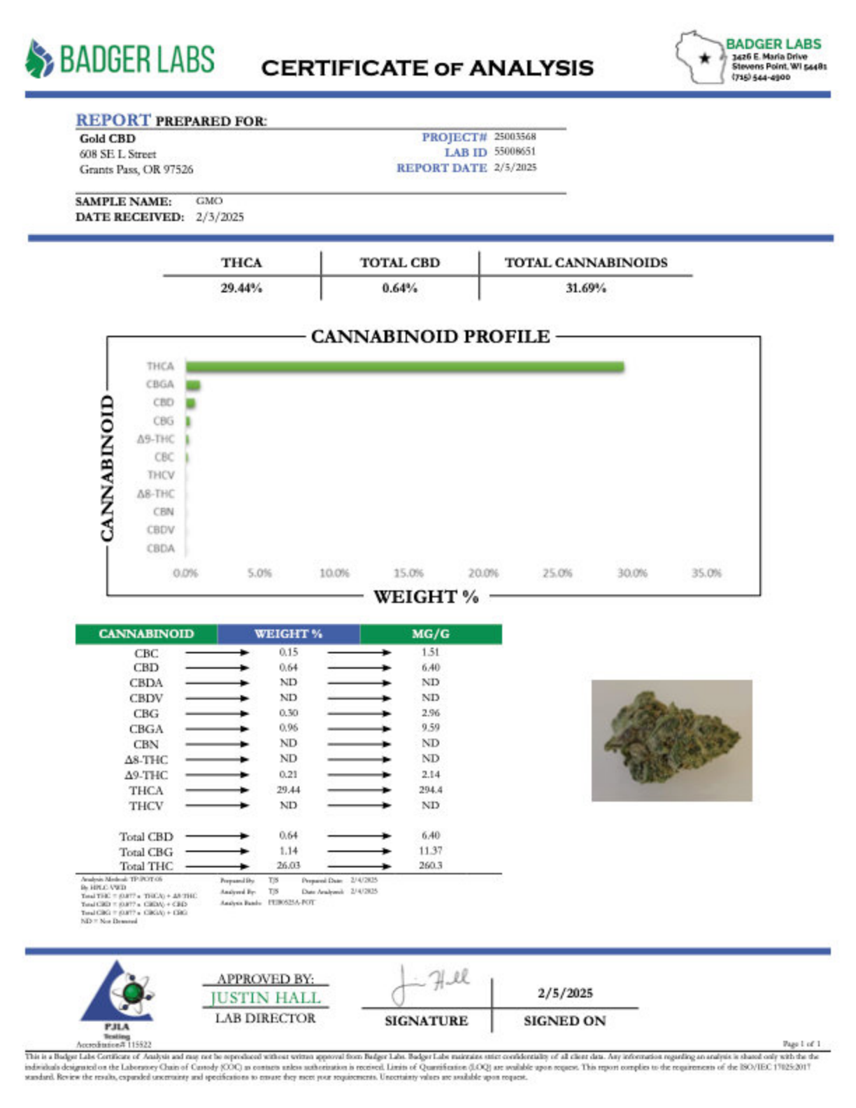 GMO - THCA Flower - Sungrown Top Cut