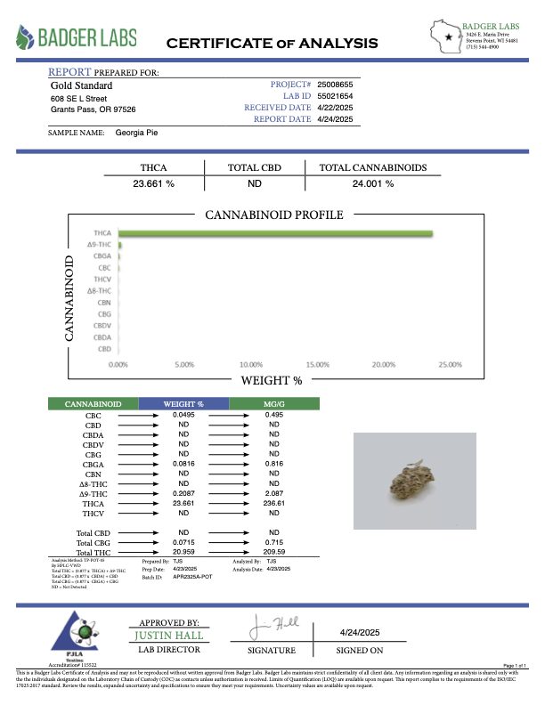 Georgia Pie - Gold Nuggets - THCa Flower TOP SHELF SMALLS