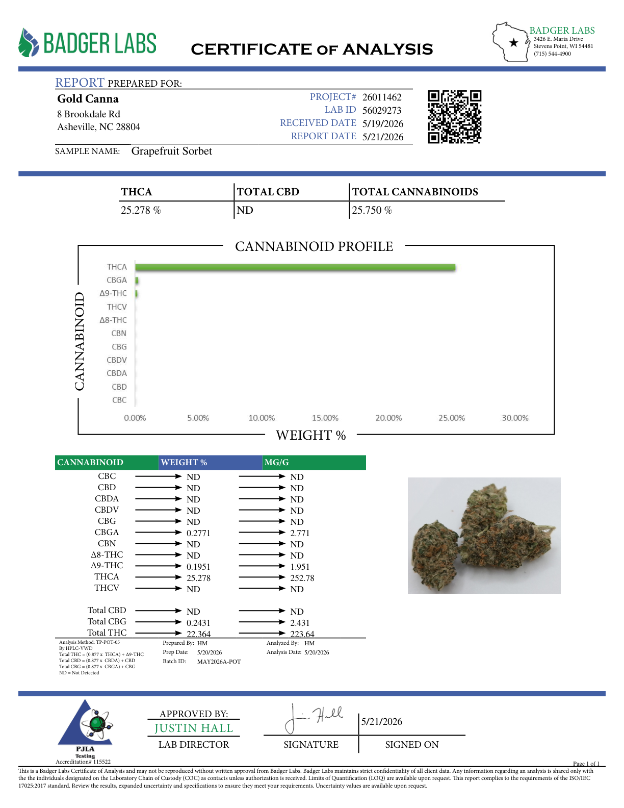 Grapefruit Sorbet - THCA BULK Flower - Greenhouse