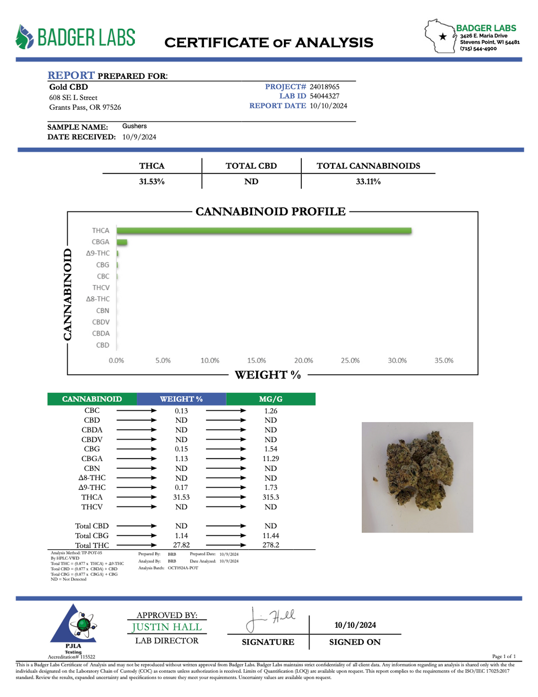Gushers - Gold Nuggets - THCa Flower TOP SHELF SMALLS