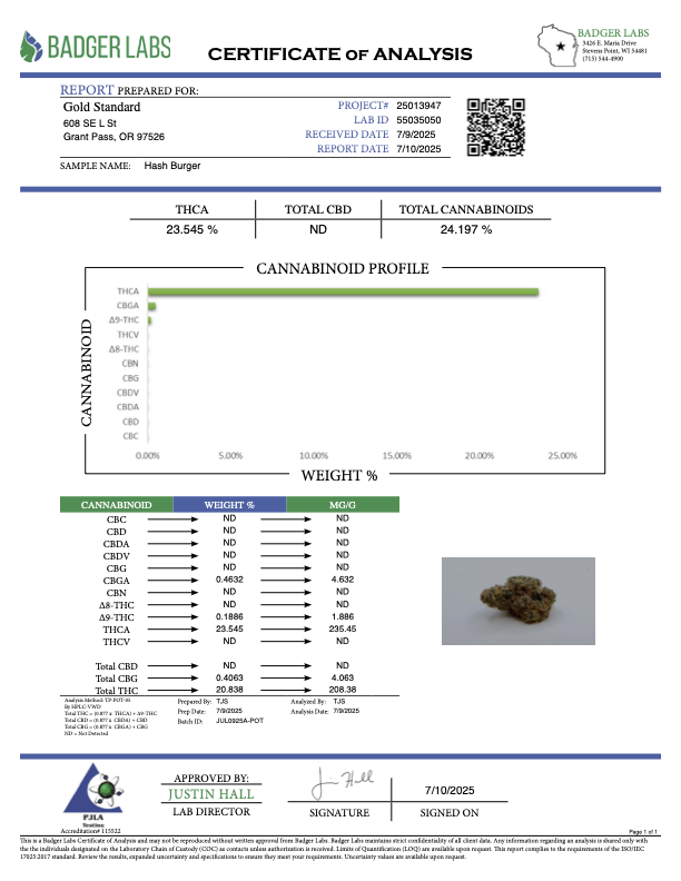 Hash Burger - THCA BULK FLOWER - CLASSIC RESERVE