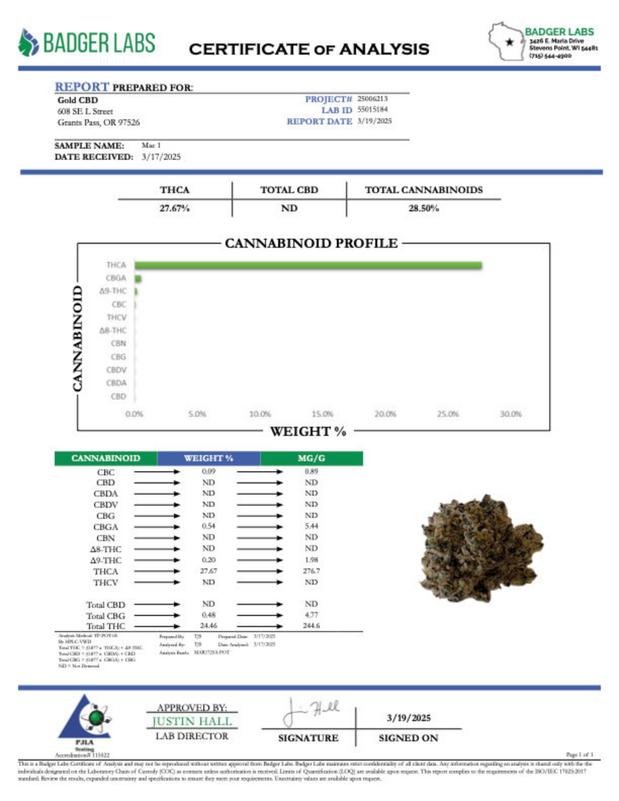 Mac 1 - THCA BULK Flower - Greenhouse