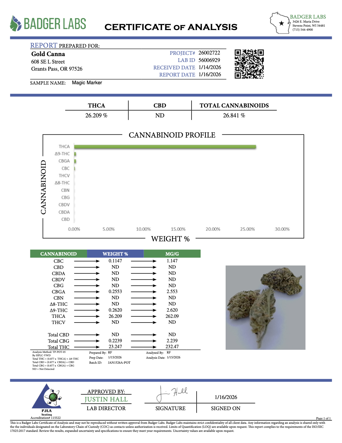 Magic Marker - THCA Flower - Greenhouse Top Cut