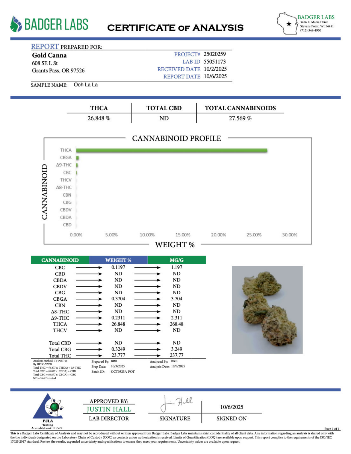 Ooh La La - THCA BULK Flower - Indoor Exotic