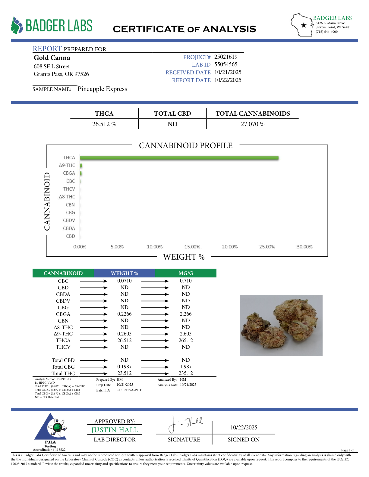 Pineapple Express - THCA BULK Flower - Greenhouse