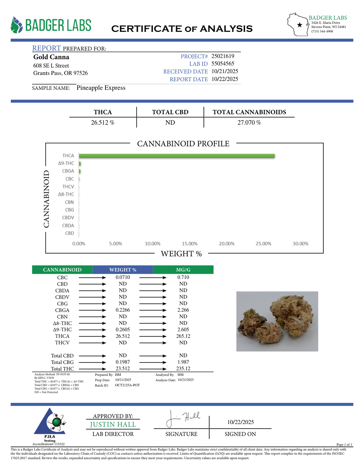 Pineapple Express - THCA BULK Flower - Greenhouse