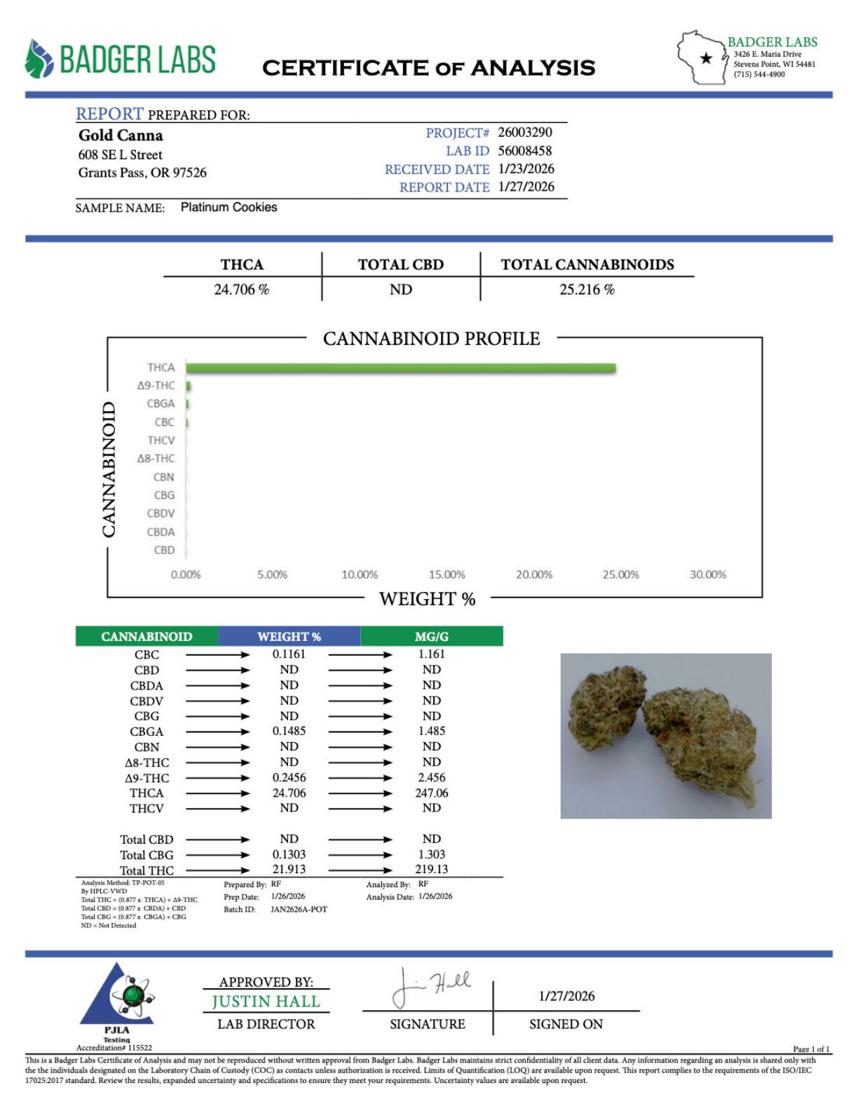 Platinum Cookies - THCA Flower - Sungrown Top Cut