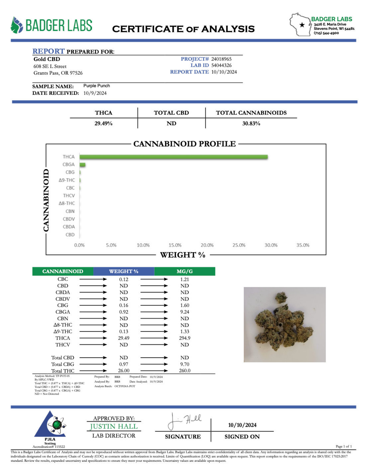Purple Punch - THCA BULK Flower - Sungrown