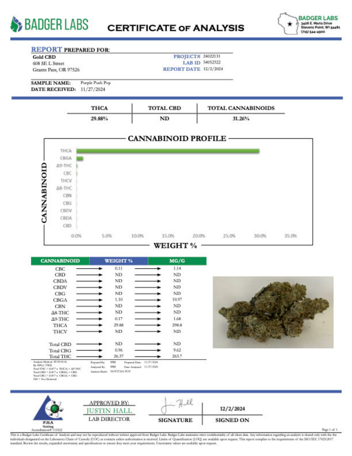 Purple Push Pop - THCA BULK Flower - Greenhouse
