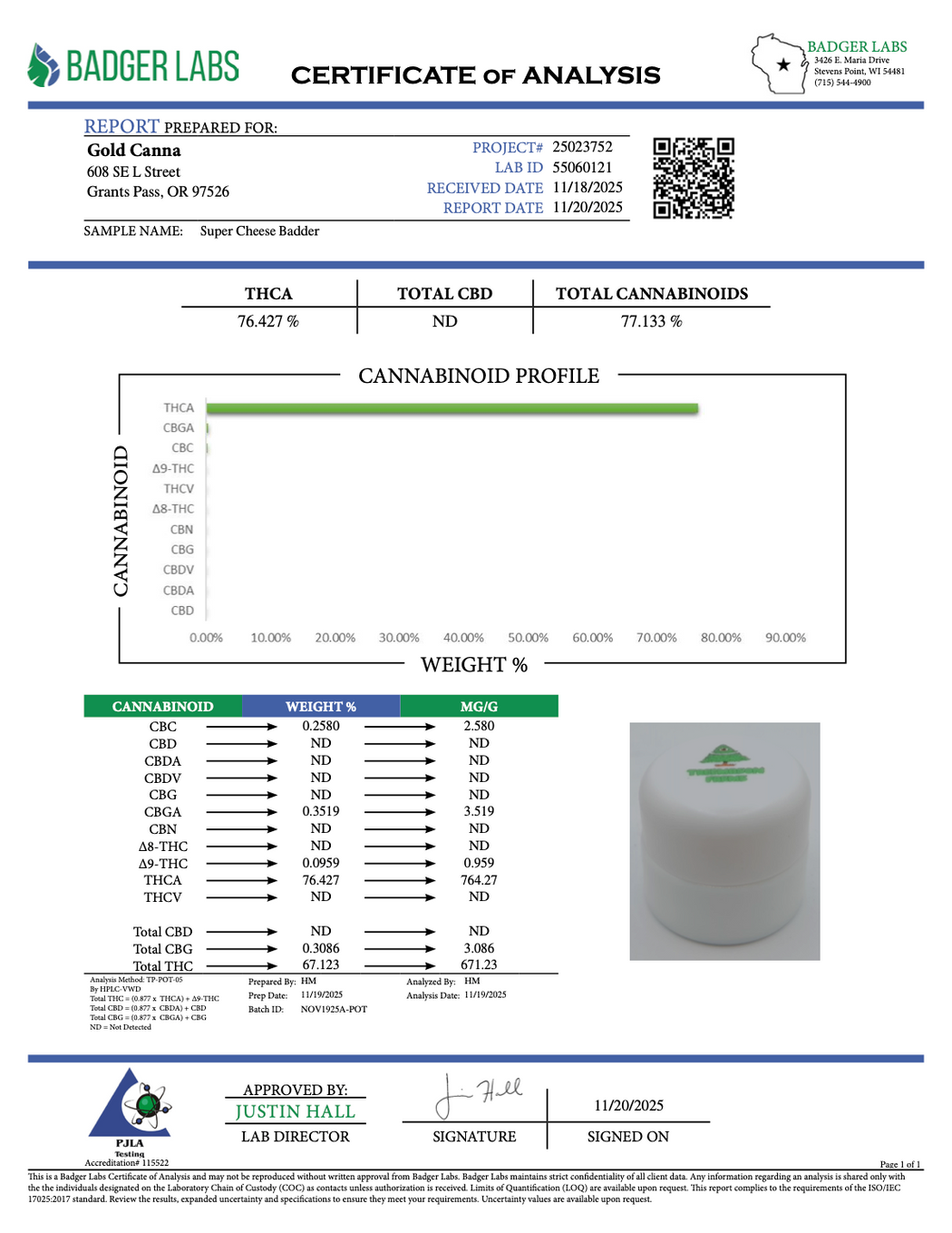 Super Cheese Badder - THCA Concentrate