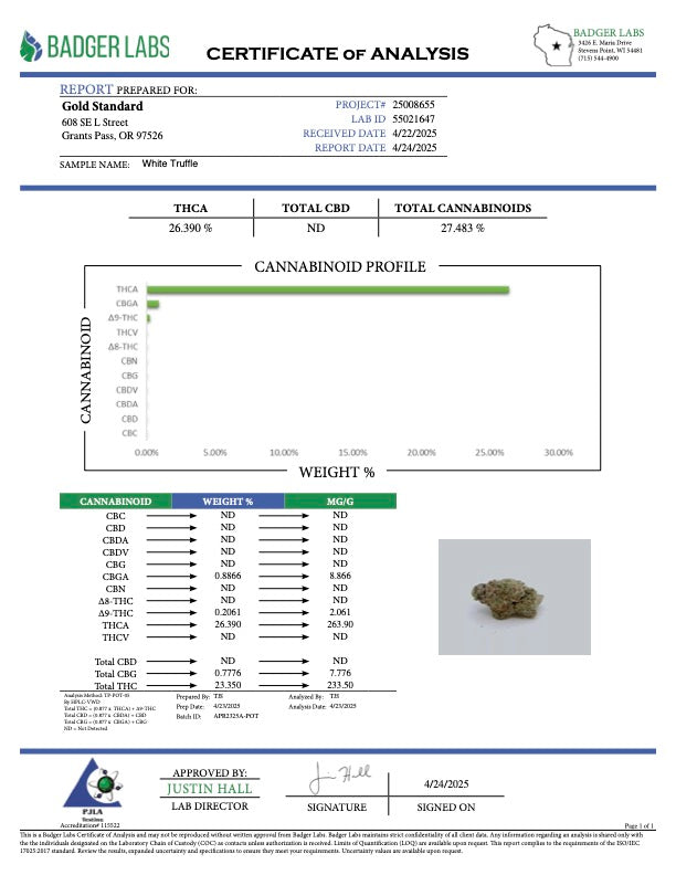 White Truffle - THCA FLOWER - EXOTIC INDOOR