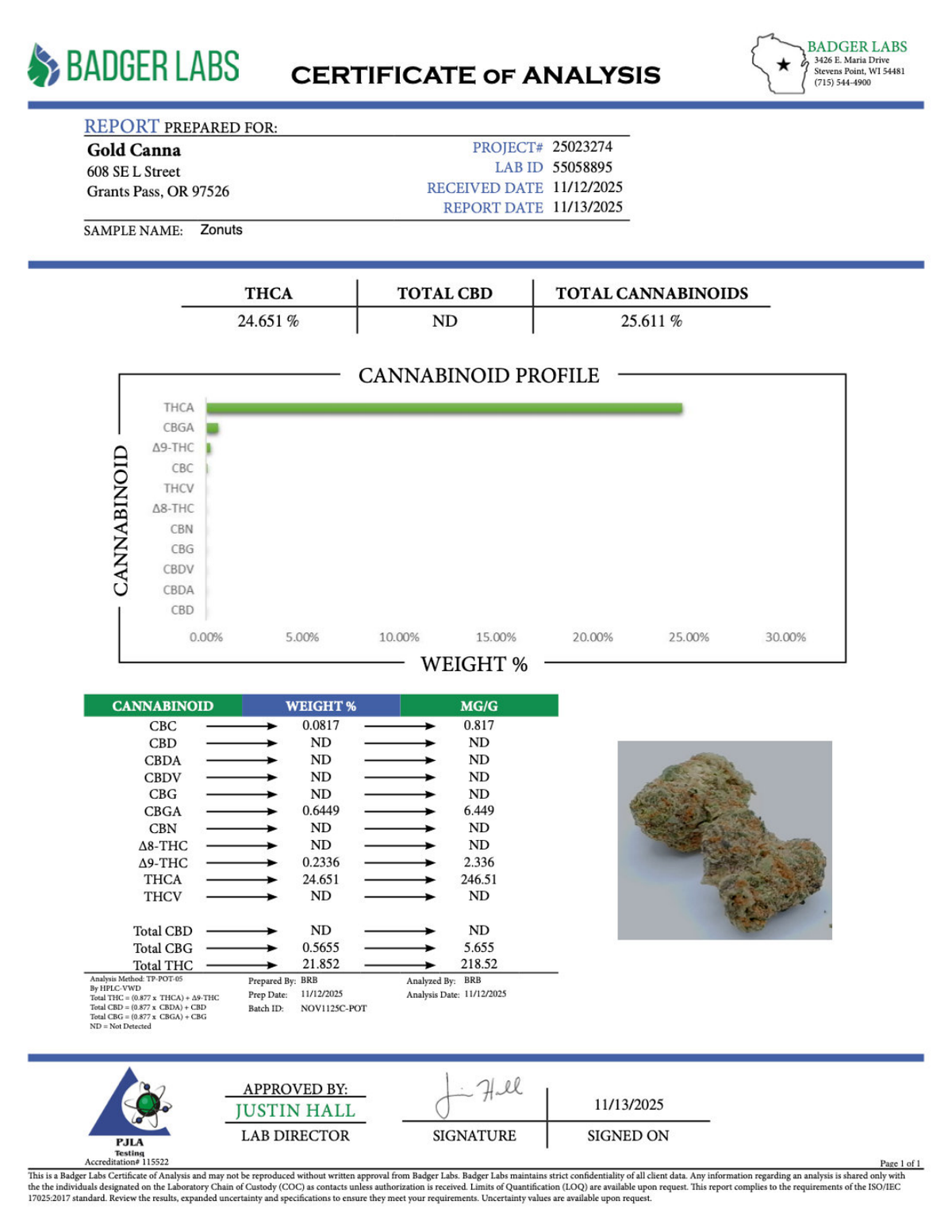 Zonuts - THCA Flower - Greenhouse Gold Nuggets