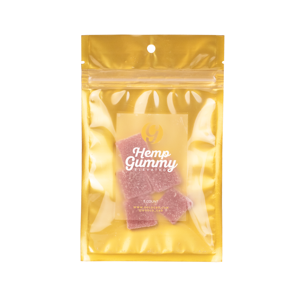 100mg Delta 8 THC Hemp Gummy Elevated 5 Count Bag